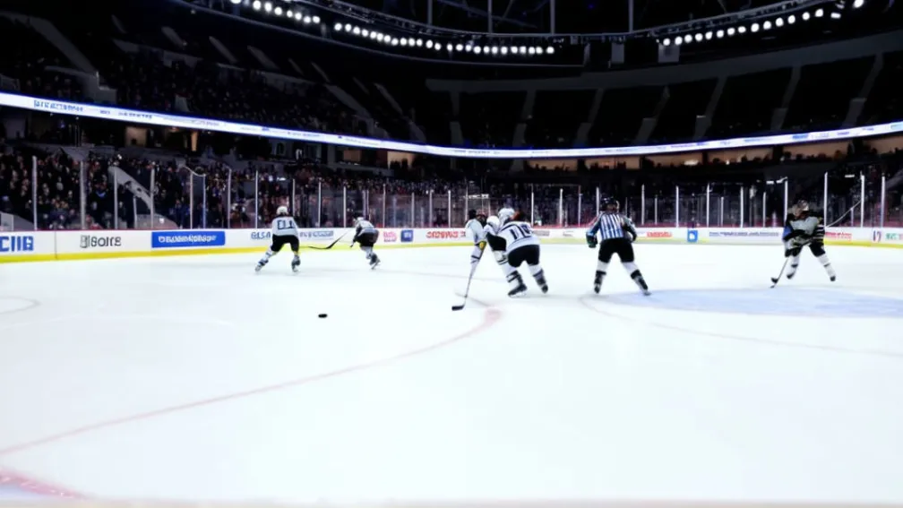 Динамічна атмосфера хокейної арени під час вирішального моменту