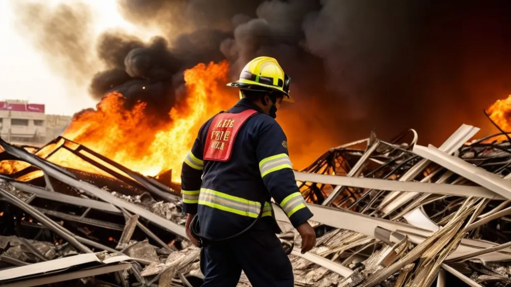 В Карачі пожар у торгової площі: спасовці намагаються витягти трупы