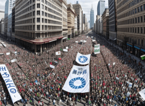 Митинги по всему миру против климатического кризиса: протестующие требуют от финансовых институтов ответственности