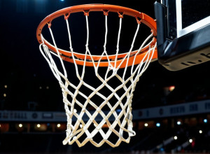 Фотографія баскетбольної сітки крупним планом