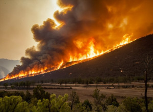 Огніві вогни горять в Чилі