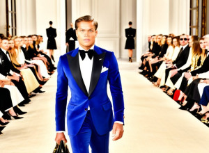 Колман Диего, Лейм Хемсвор и Нойхаусн пакуя показ Ralph Lauren на фестивале моди в Милане