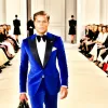 Колман Диего, Лейм Хемсвор и Нойхаусн пакуя показ Ralph Lauren на фестивале моди в Милане